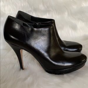 Via Spiga Black Platform Stiletto Ankle Bootie 10
